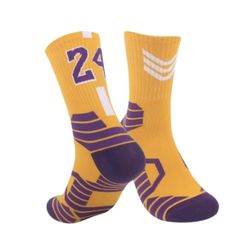 Gold Professional Basketball Socks 
