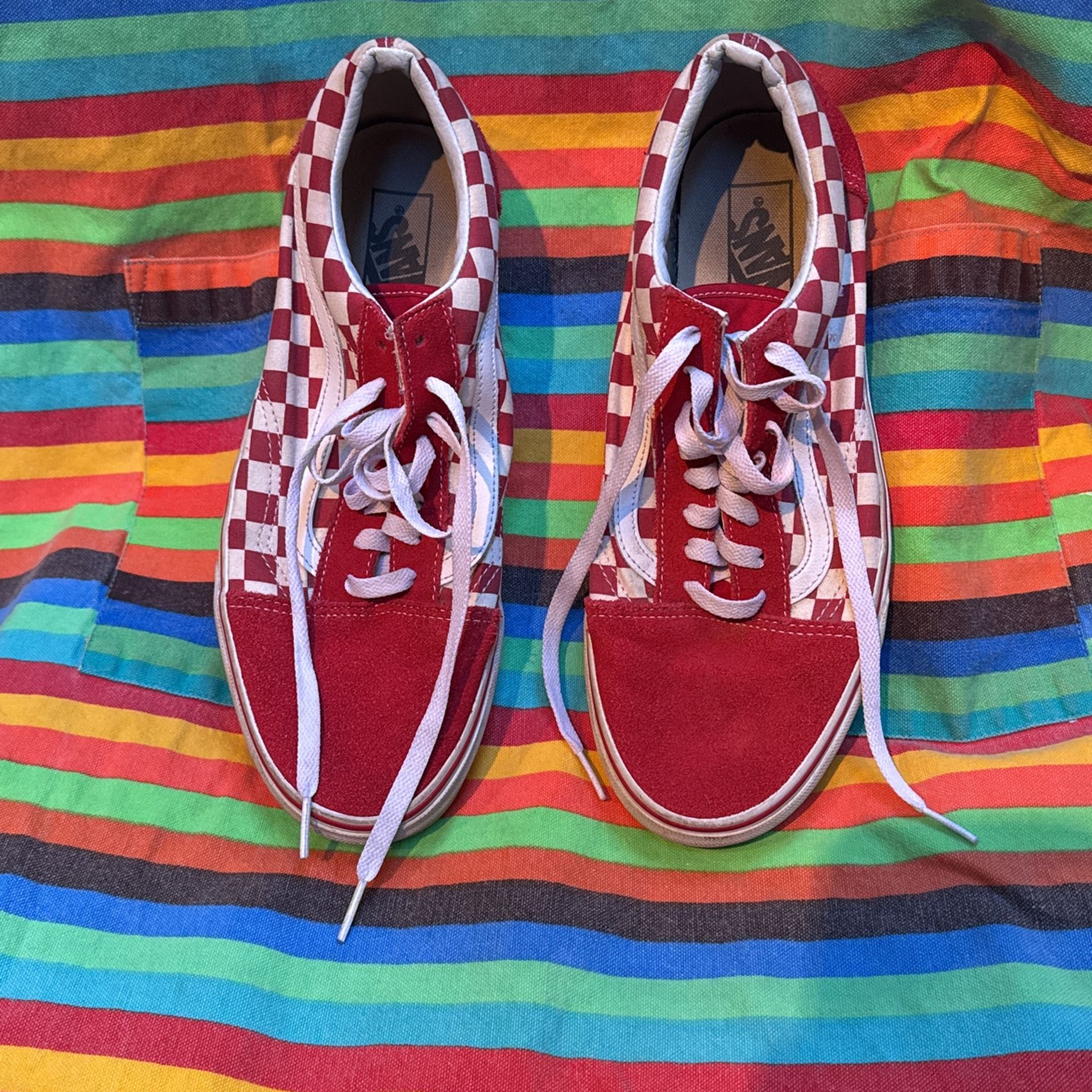 Vans Red Checkered Sneakers