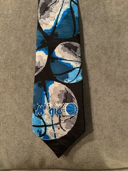 Orlando Magic Silk Tie (Basketball Ball Design)
