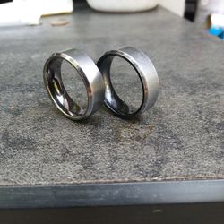 Two Kings Will Tungsten Carbide Matte Black Rings/ Wedding
