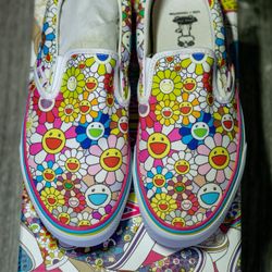 takashi murakami slip on vans multi.color