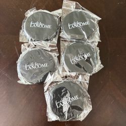 Lot of 5 Lancome Compact Mirrors Black Velvet Pouch Pocket Makeup Mirror New