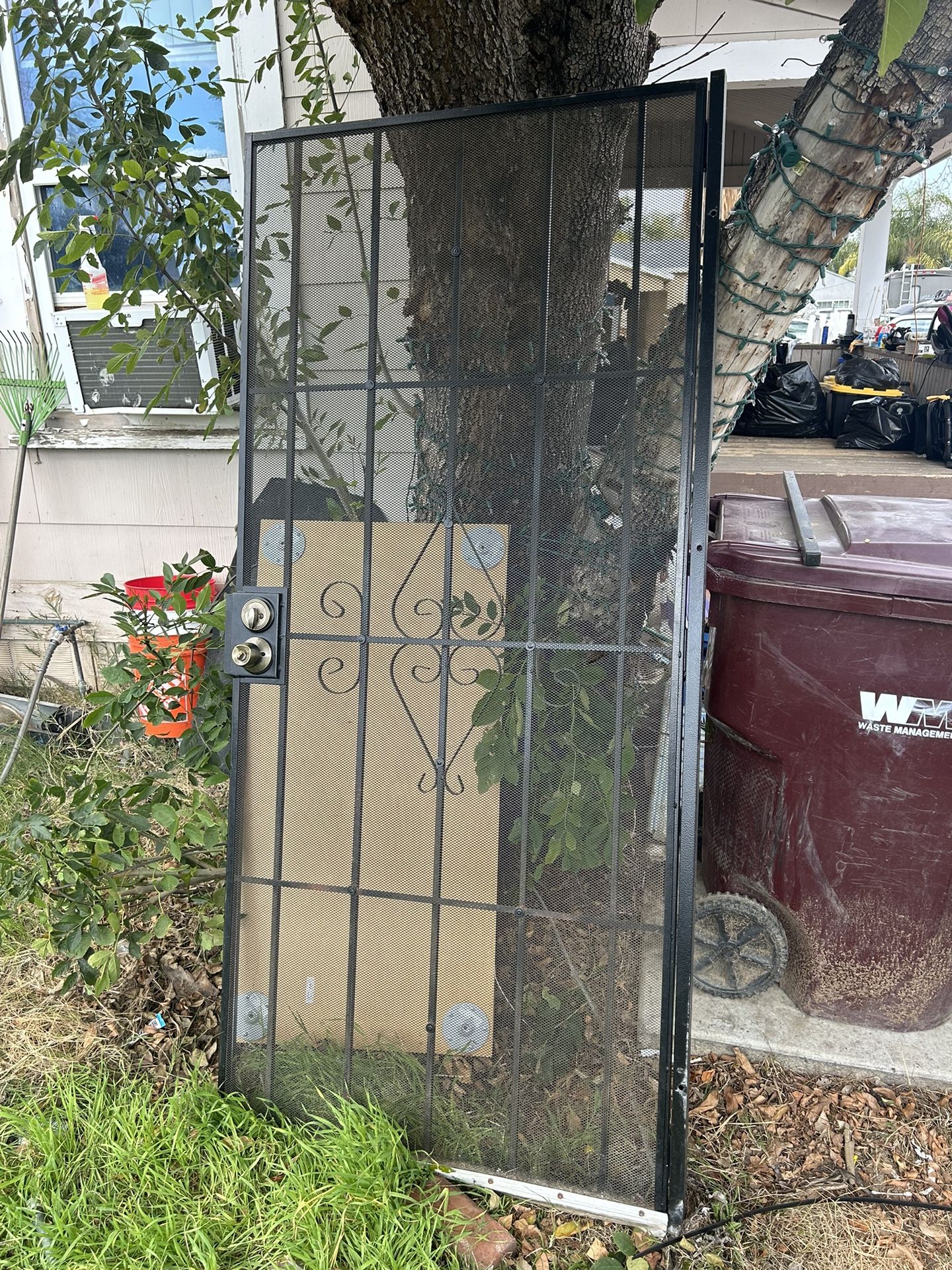 Black Metal Screen Door