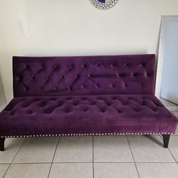 Purple Velvet Futon