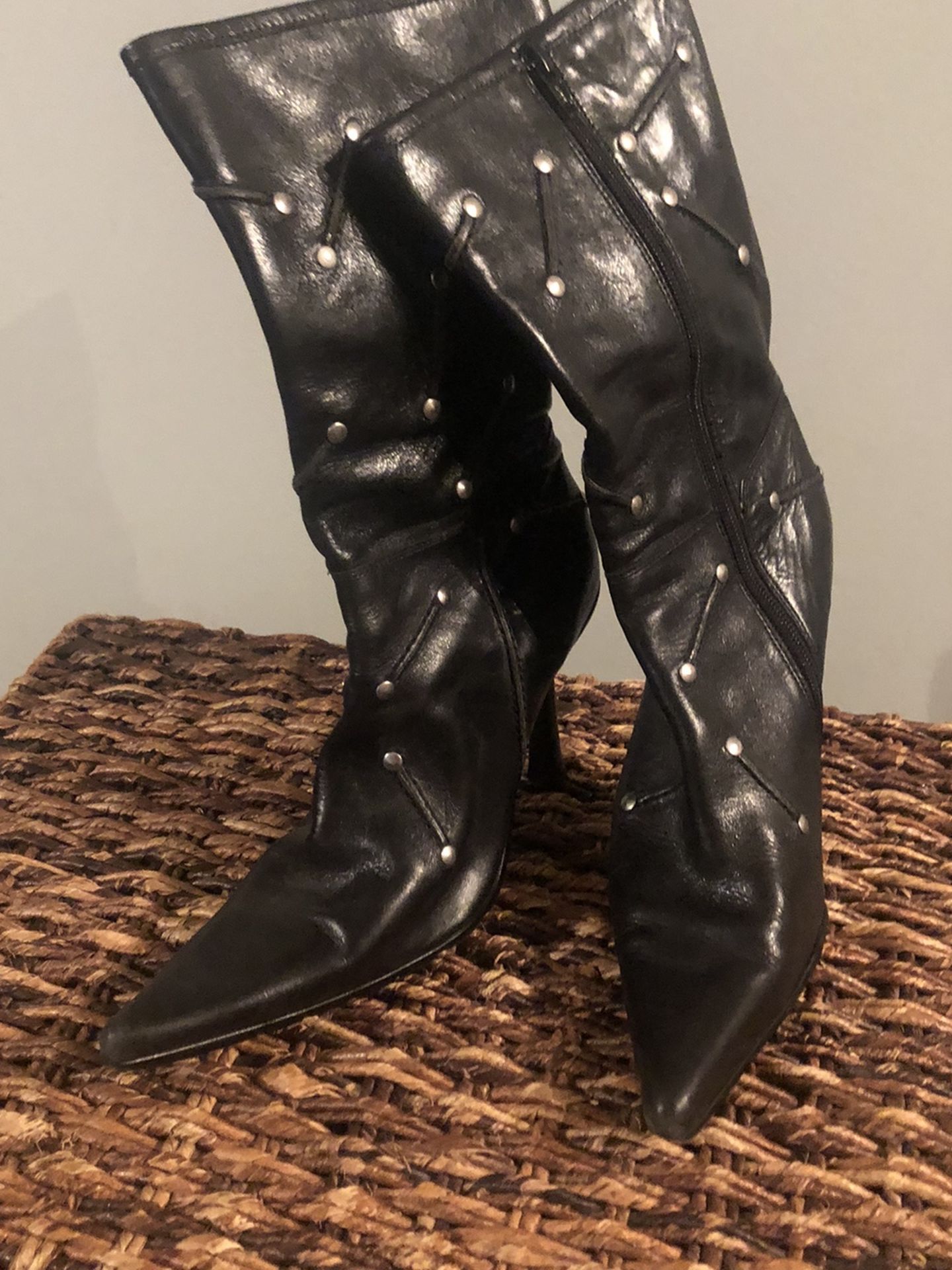 Black Studded Boots