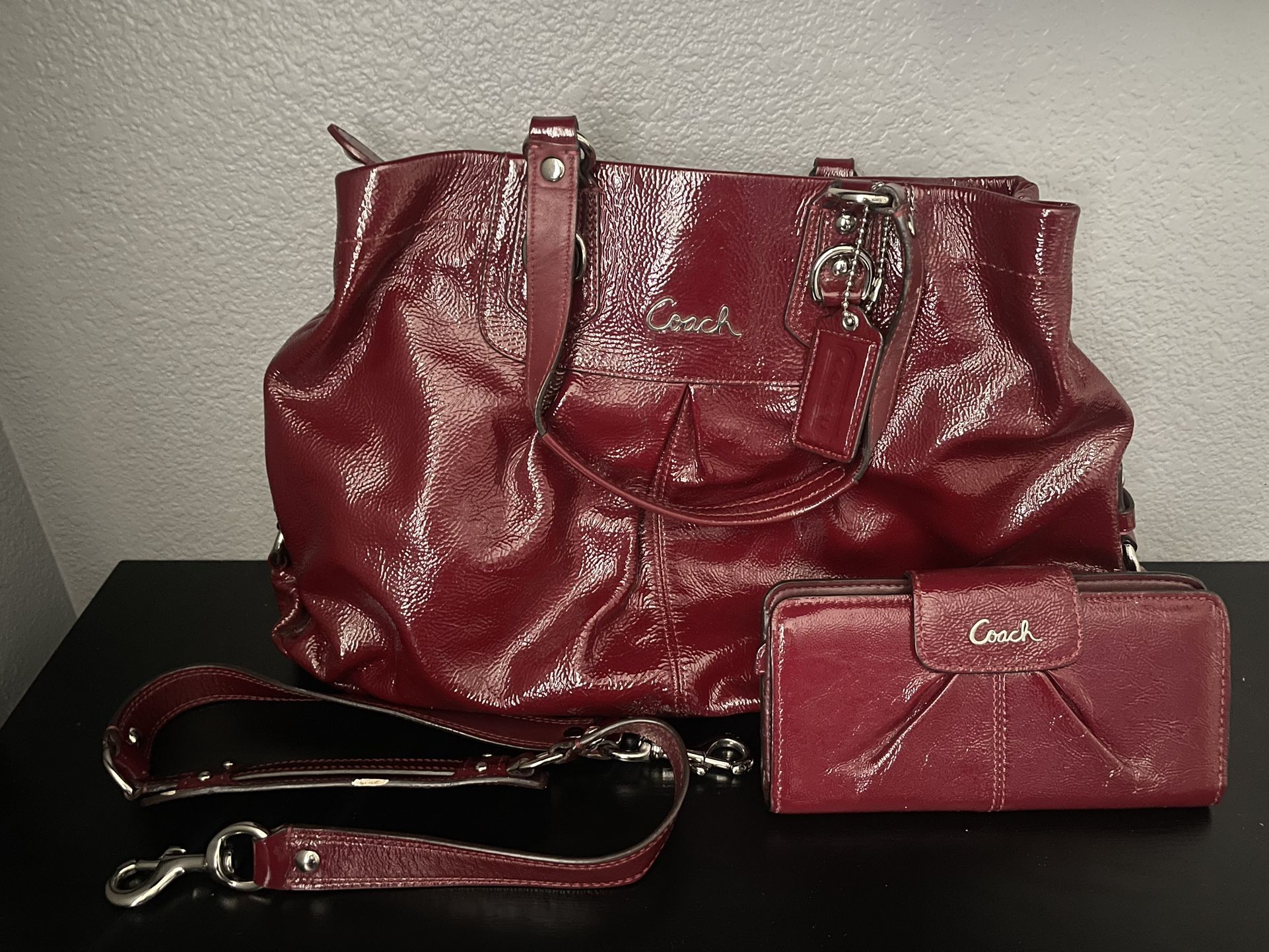 Patten leather purse by Coach
