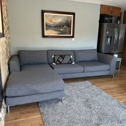 FREE DELIVERY- Macys Large Grey Sectional Sofa 