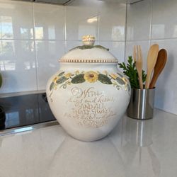 Cookie Jar OR Doggy Treat Jar w/Sweet Message 💛