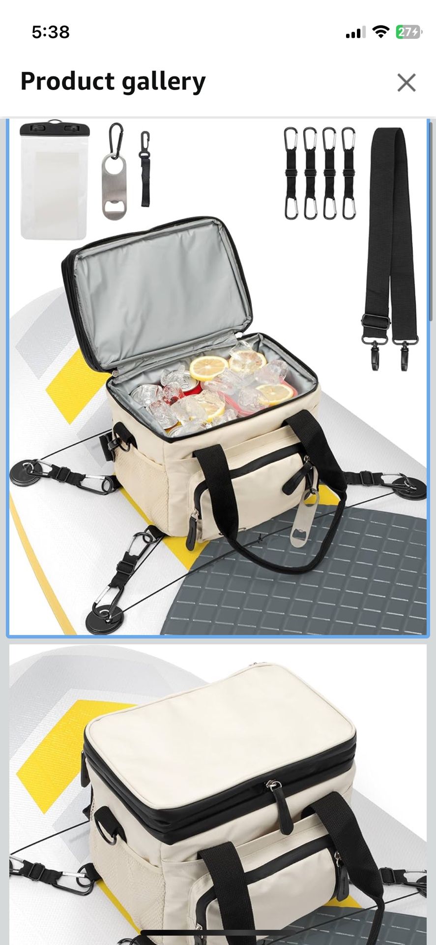 New Paddle Board Cooler 11"x8" - Multifunctional Kayak Cooler, SUP Board Bag