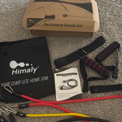 resistance band set new in box with instructions 