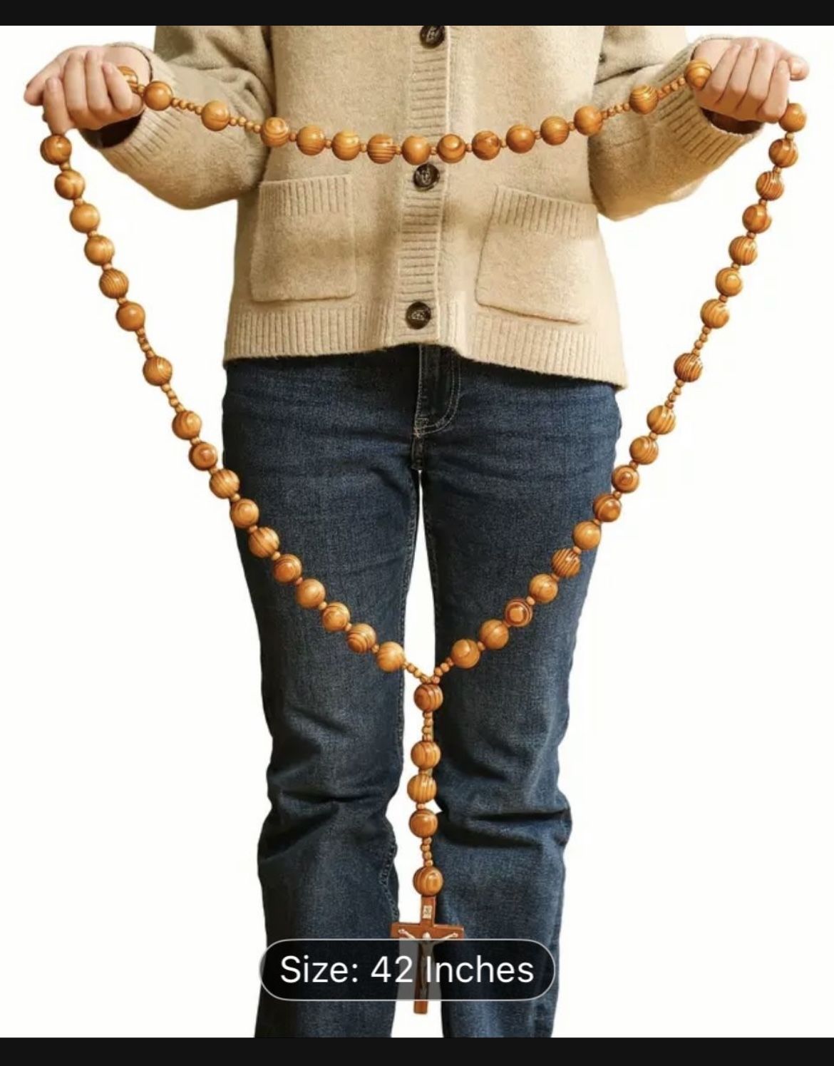 HALLOWEEN PROP NUN (OVER) 3 FOOT ROSARY