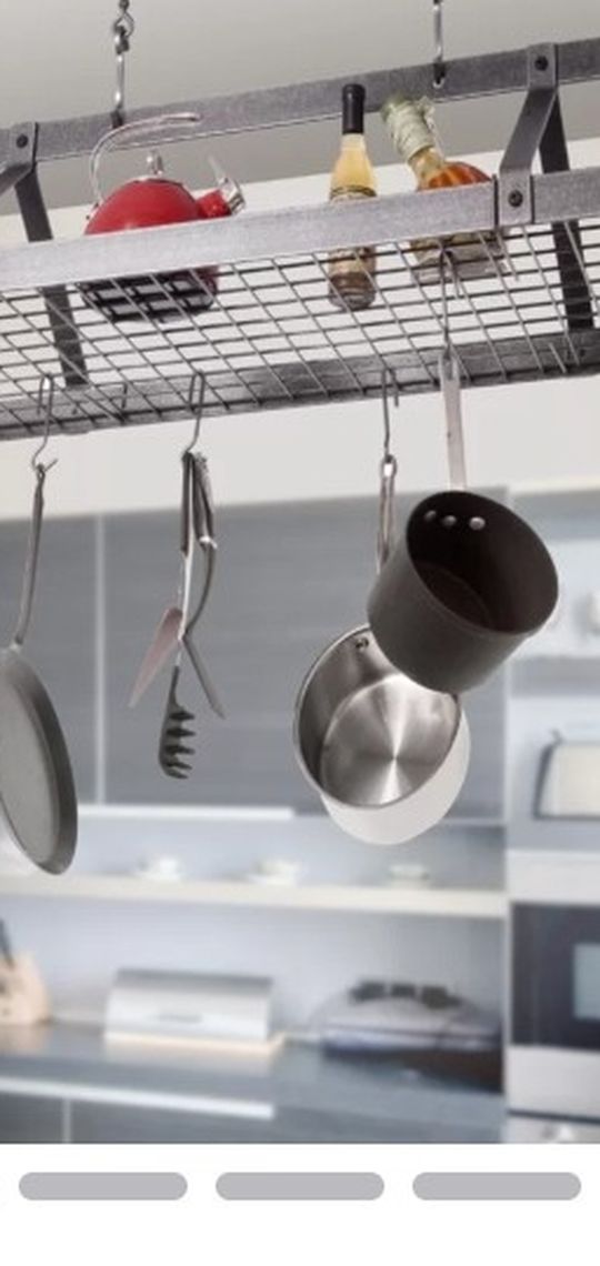 Premier USA Handcrafted Gourmet 3 ft Classic Oval Hanging Pot Rack