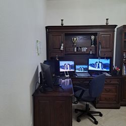 Executive Home Office Set – Solid Wood Style
