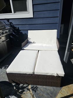 Patio Double Wicker Lounger