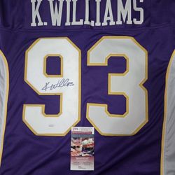 Kevin Williams Signed Minnesota Vikings Custom Football Jersey w/ JSA COA