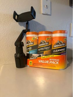 iPad cup holder / auto wipes