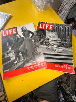 Vintage LIFE Magazine Set: September 13, 1943 (Leotards) and March 15, 1937 Issues