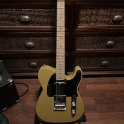 Fender Squire Telecaster Electric Guitar, mustard color