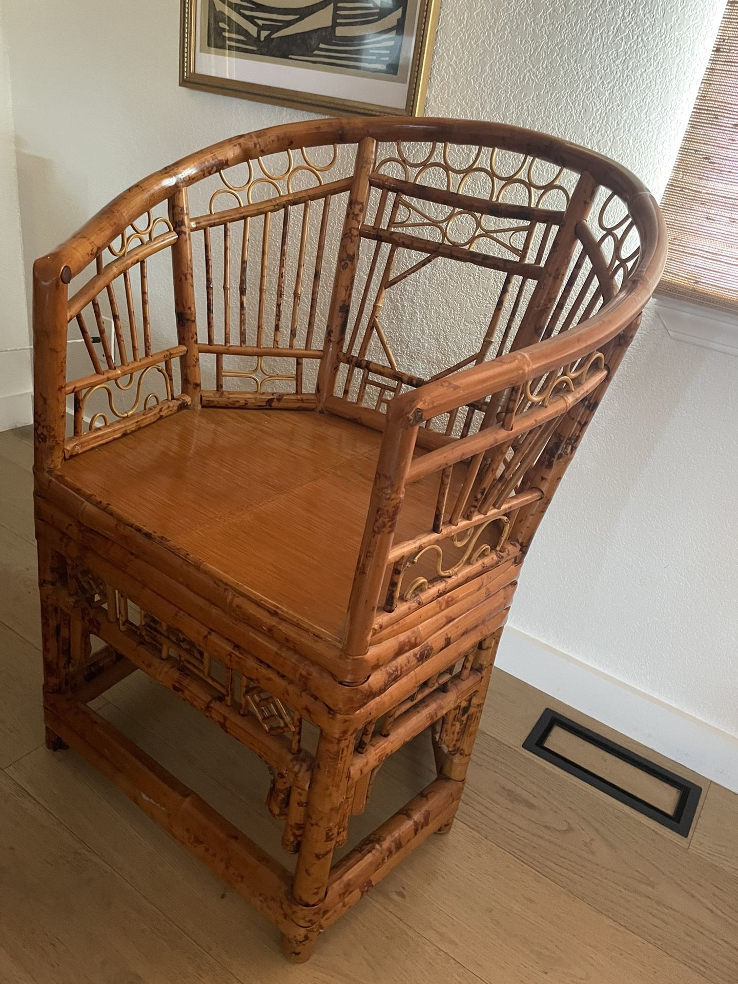 Chinoiserie Style Chair, Tortoise, Bamboo for Sale in Costa Mesa, CA
