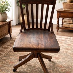 Vintage Oak Desk Chair
