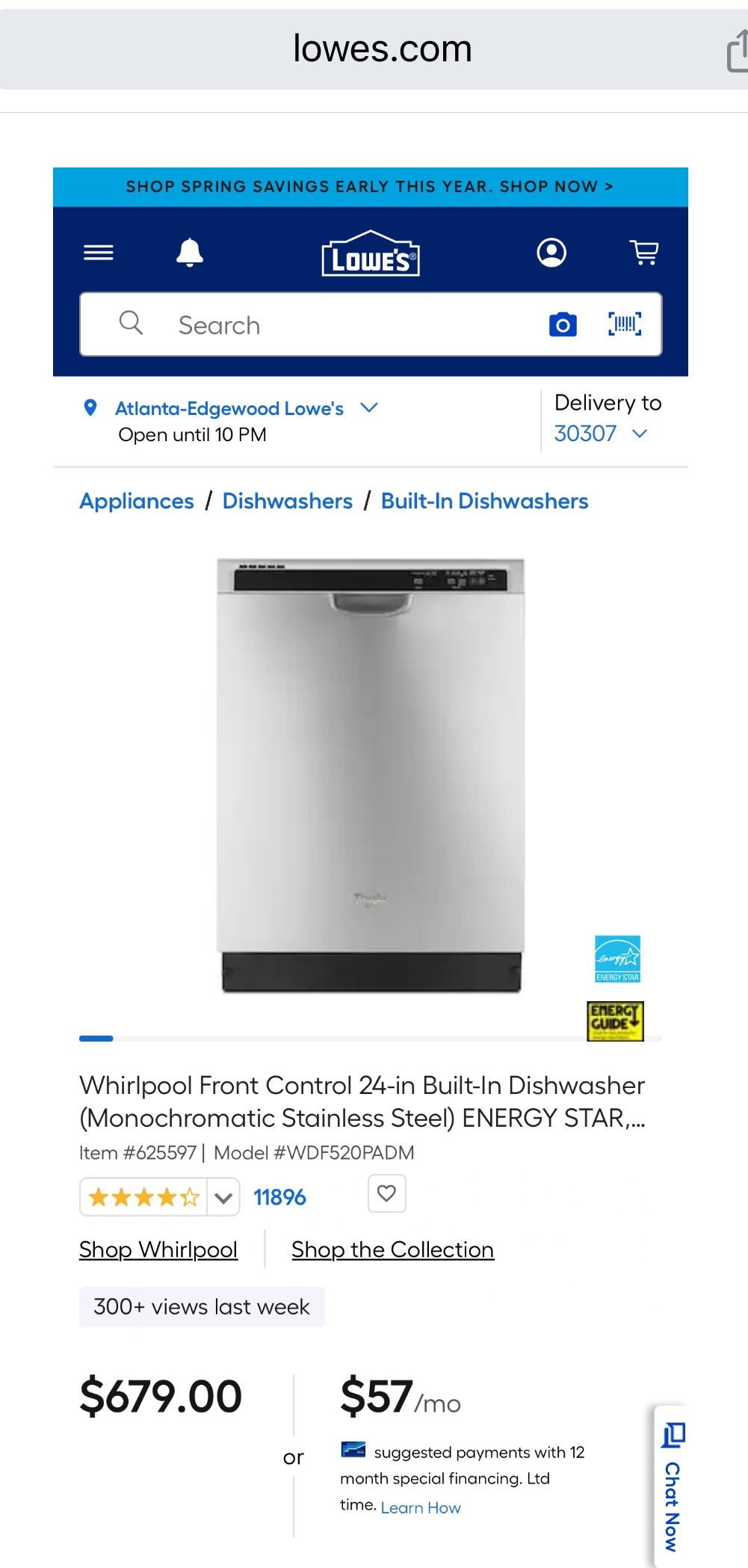 Whirlpool Stainless Steel 24-in dishwasher