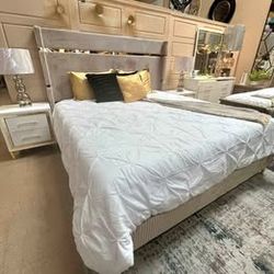 New New New!!! 4 pc Upholstered E-King Bedroom Set!!!