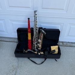 Excellent Mendini by Cecilio Tenor Saxophone - L+92D B Flat - Nickel
