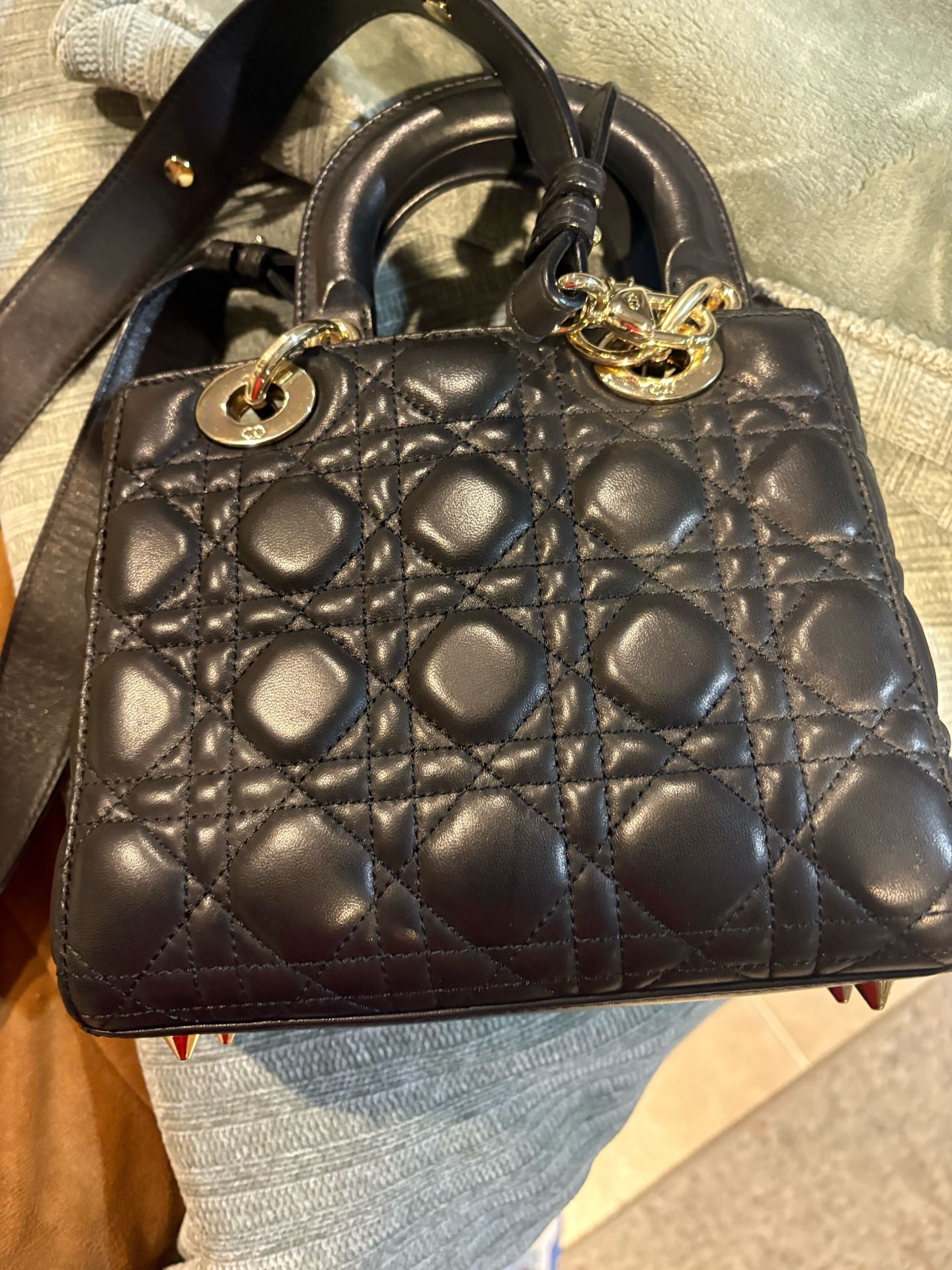 Christian Dior Small Lady Dior My ABCDior Bag in black lambskin with cannage