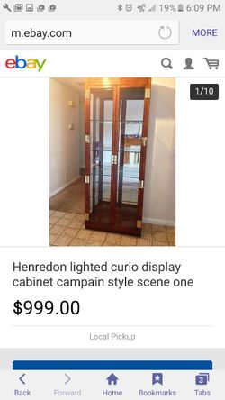 HENREDON!!!!! CURIO SET OF THREE