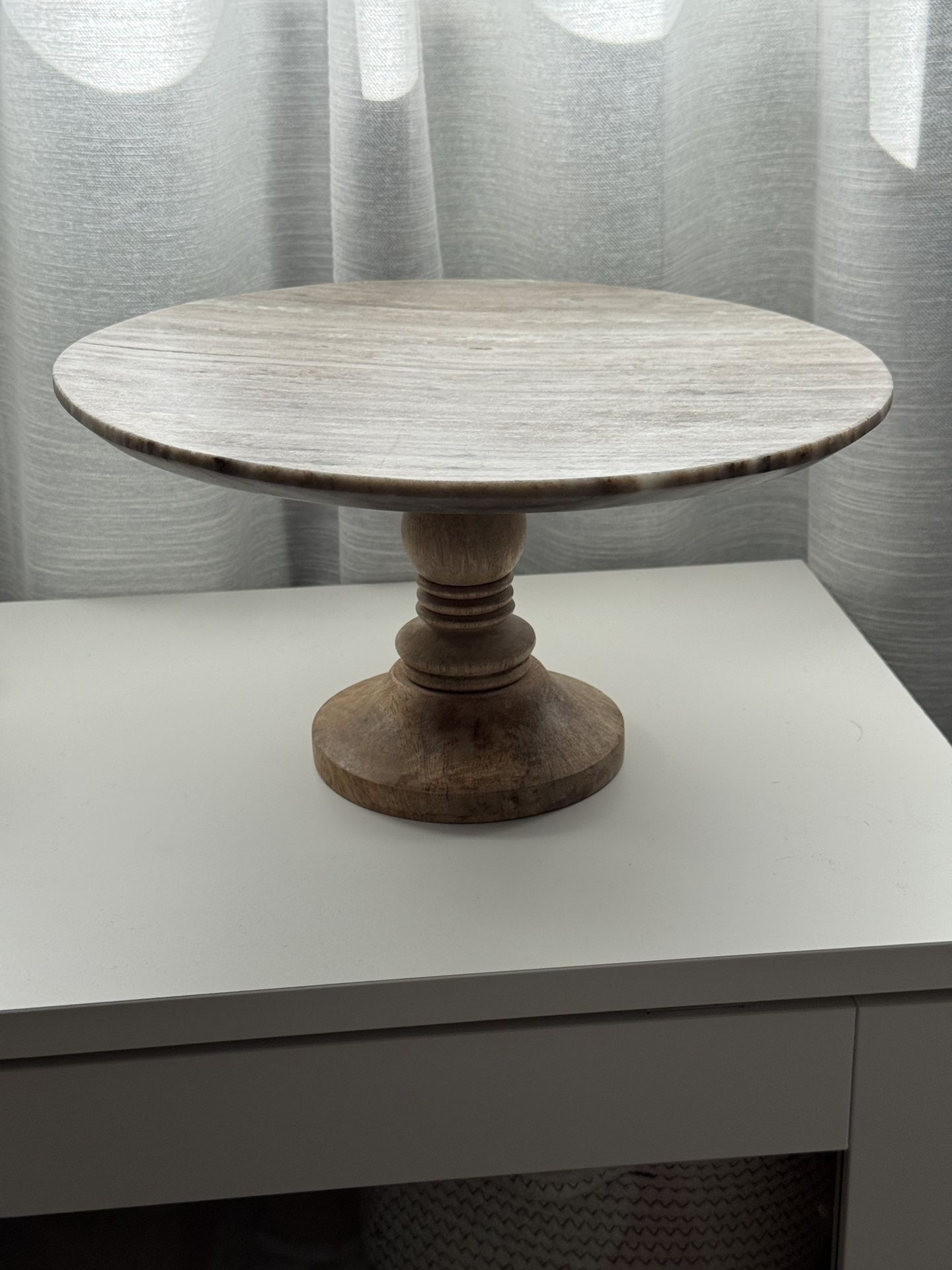 Marble Cake Plate / Dessert Stand