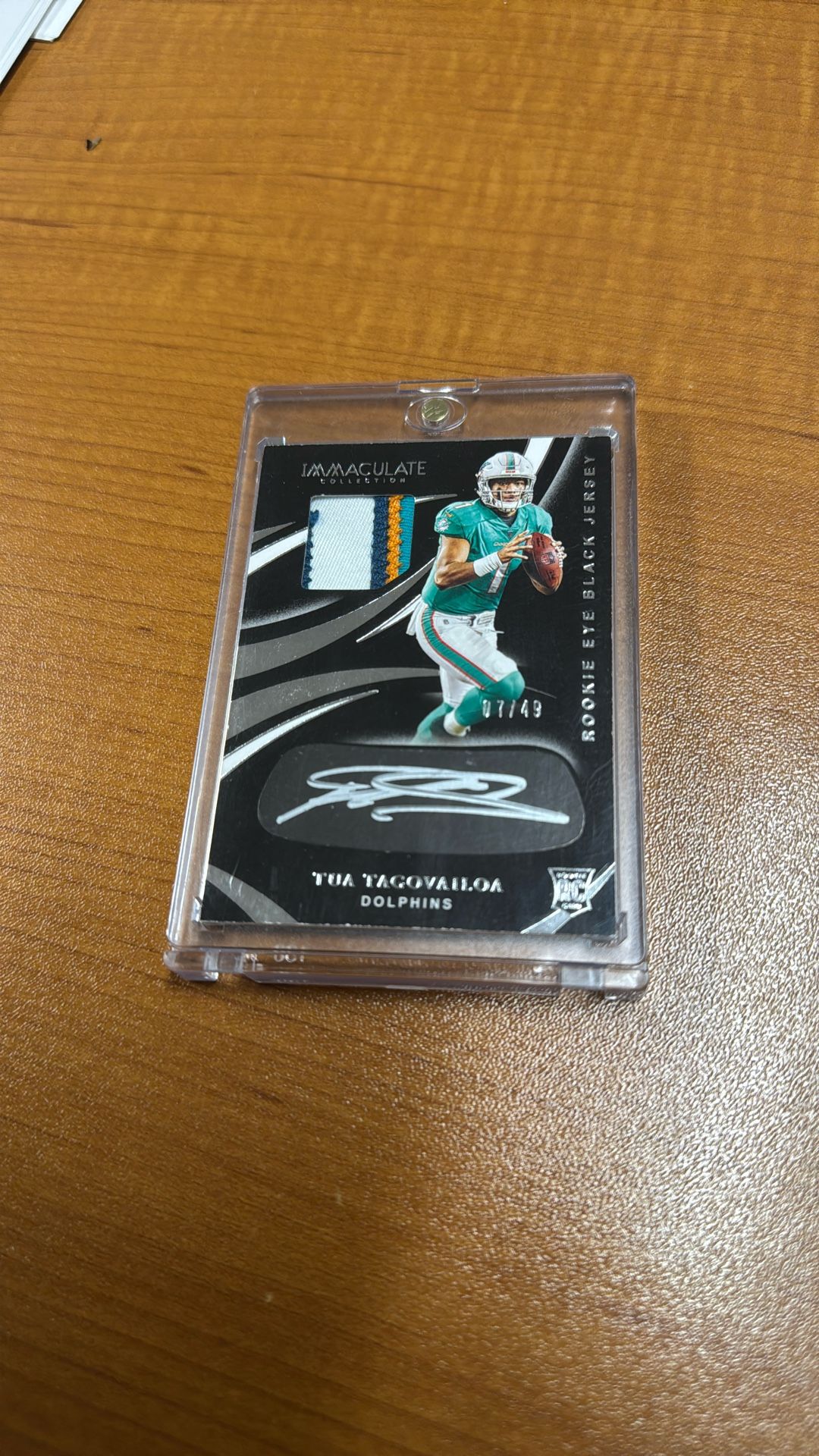 Tua Tagovailoa Rookie Eye Black Jersey Auto