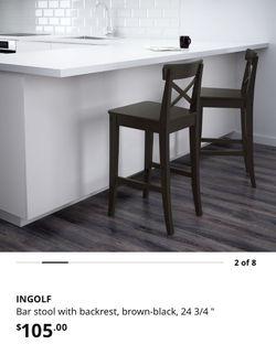 3 Bar stools - Black