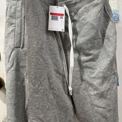 Nike Men’s Size Large Fleece Grey Shorts Side Pocket And Back