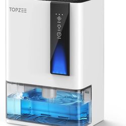 TOPZEE Dehumidifier for Home, Small Quiet Dehumidifiers for Bedroom, Bathroom, Basement, Up to 1000 Sq. Ft, Auto Shut-Off & Defrost, 7 Colors LED Ligh