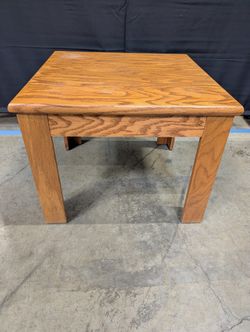 Classic Oak Wood Square Side Table