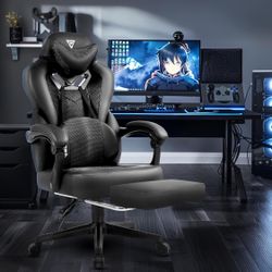 ergonomic chairs for games for adults and heavy people, reclining massage chair for office desk, computer chair with footrest and support