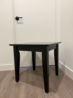 Black Wood Side End Table
