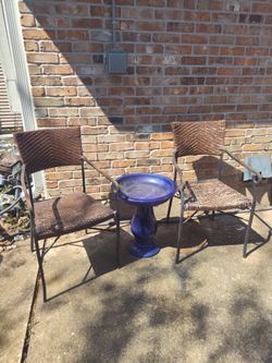 Outdoor Wicker Patio Chairs Set of 2