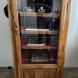 Oak Curio Cabinet