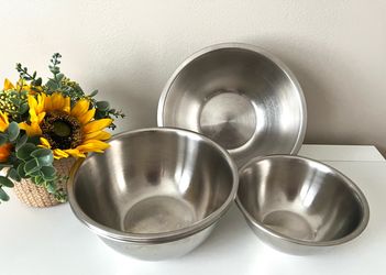 Set of 5 Stainless Steel Mixing Bowls