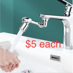 Universal 1080° Swivel Faucet Aerator Extender, Plastic Splash-Proof Filter, Bubbler Nozzle, Robotic Arm for Kitchen and Bathroom, Water-Saving