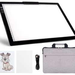 Rechargeable A4 LED Light Pad with Padded Case, YINGWOND Tracing Light Box