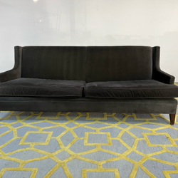 ( Delivery Available )  Mitchell Gold + Bob Williams Louisa Black Velvet Sofa
