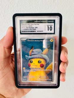 2023 Pokémon Grey Felt Hat Pikachu Van Gogh #85 CGC 10