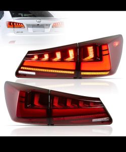 06-12 Lexus IS Series 2th Gen (XE20) Vland LED Tail Lights with Amber Turn Signal