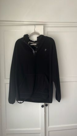 Pendleton Black Hooded Henley Pullover Sweatshirt