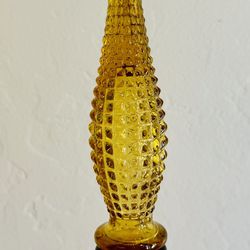 vintage empoli amber diamond point genie bottle mcm