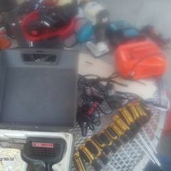 2chargers,drills,grinder,sotergun, a  Dr one
