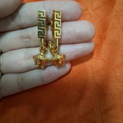 Versace Gold Plated Earrings 