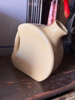 Vintage hall china yellow refrigerator water pitcher
